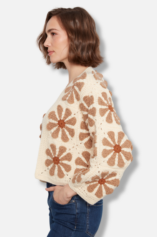 Crochet Cardigan - Ecru
