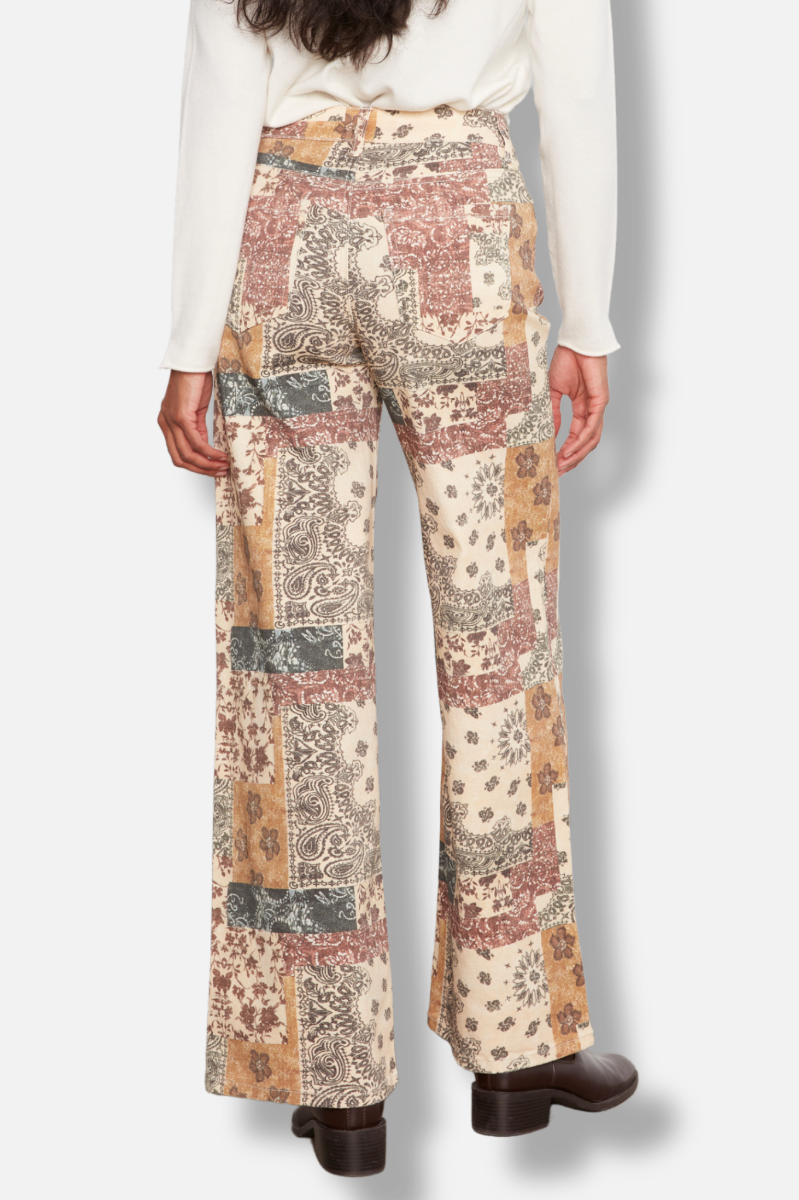 Wide Leg Twill Pant - Quilt