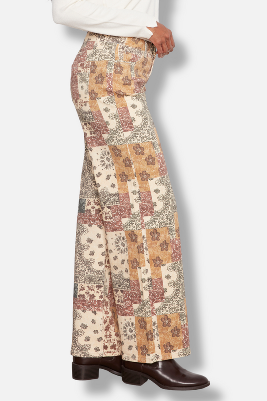 Wide Leg Twill Pant - Quilt