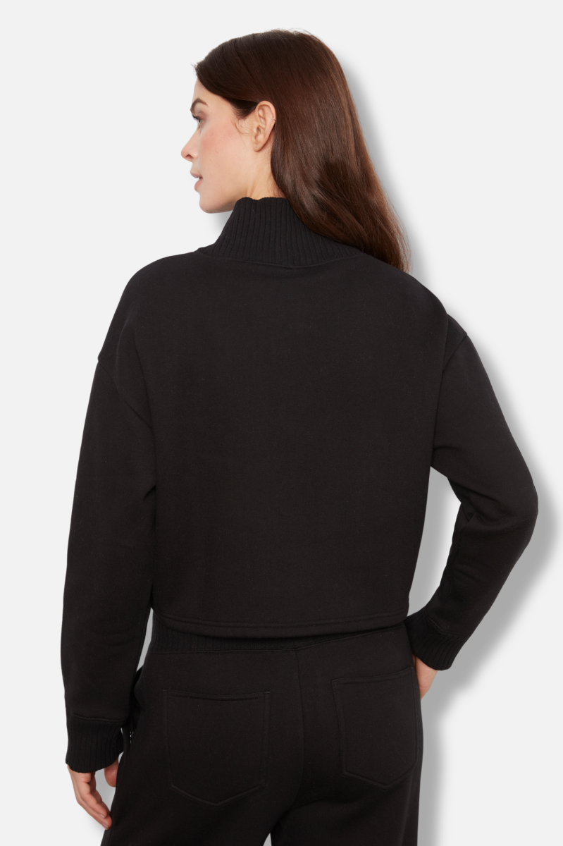 Mock Neck Top - Black