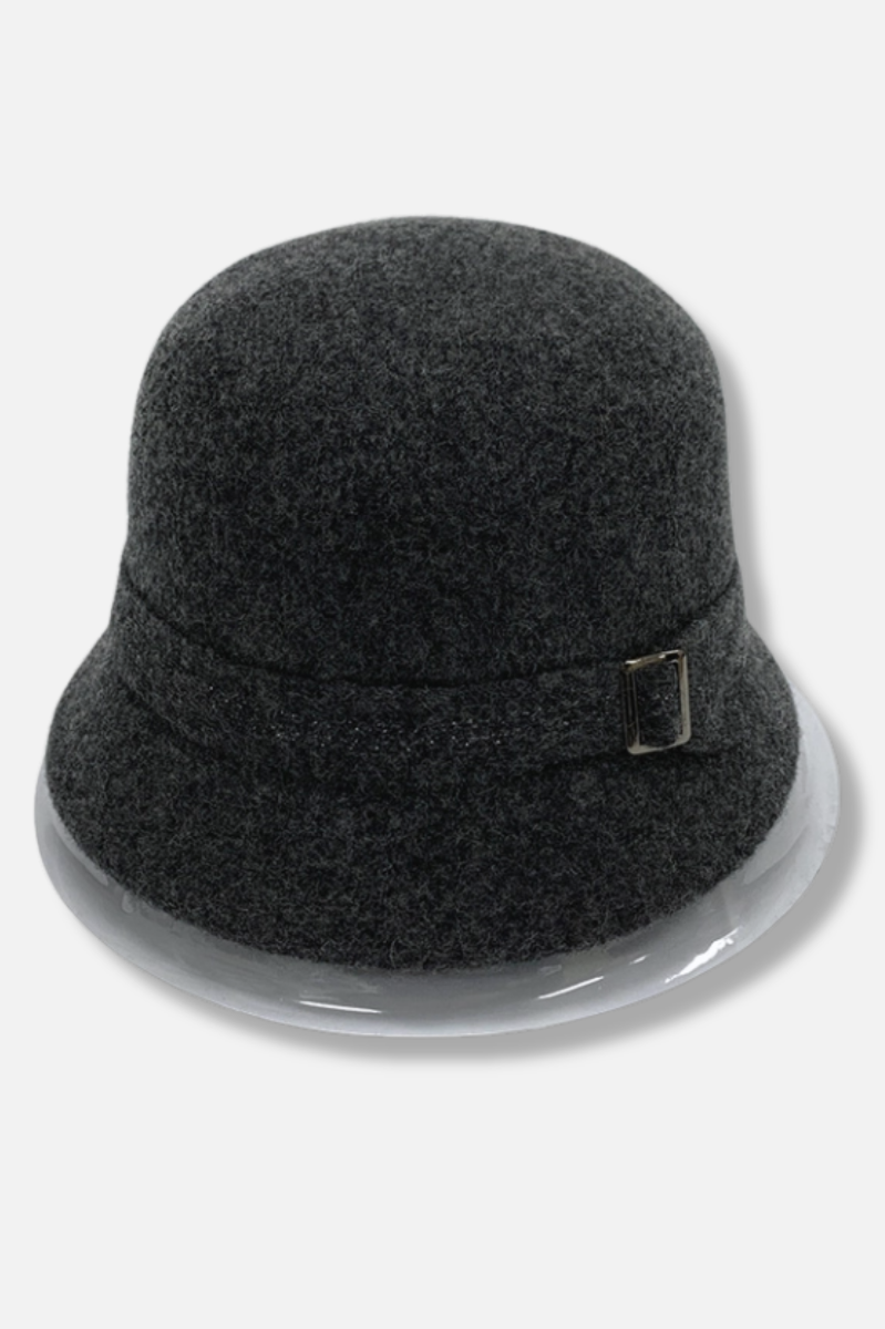 Riding Cloche Hat - Dark Grey