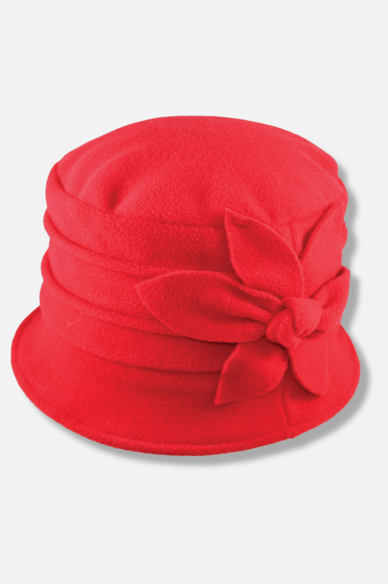 Petaled Polar Fleece Hat - Red