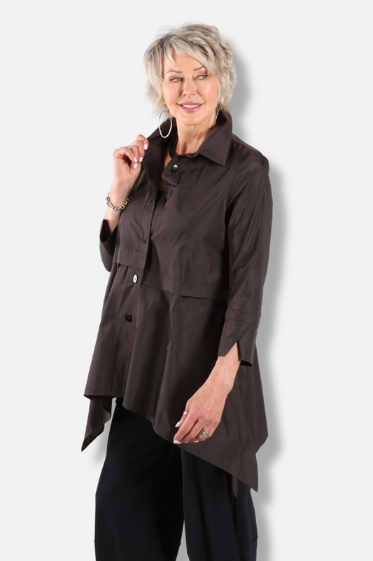 Asymmetrical Jacket - Chocolate