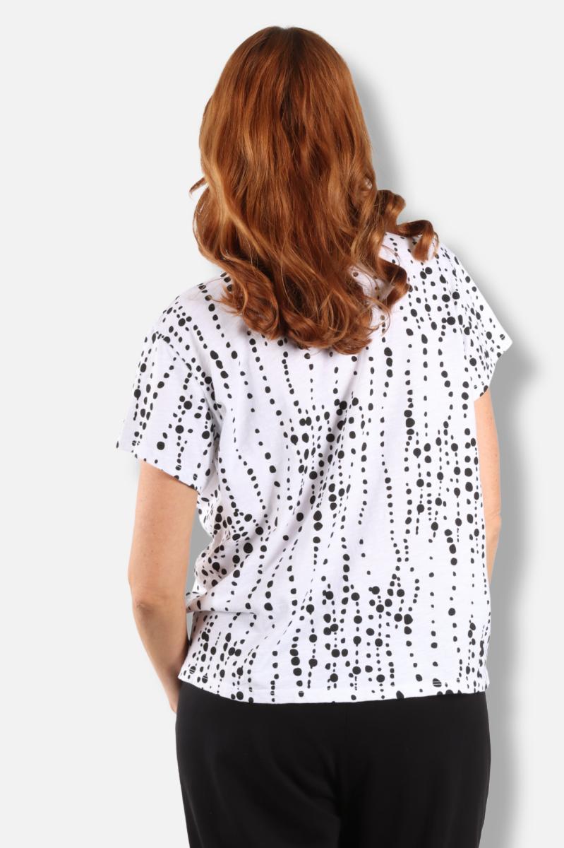 Short Sleeve Tee Plus - White Dewlight Print