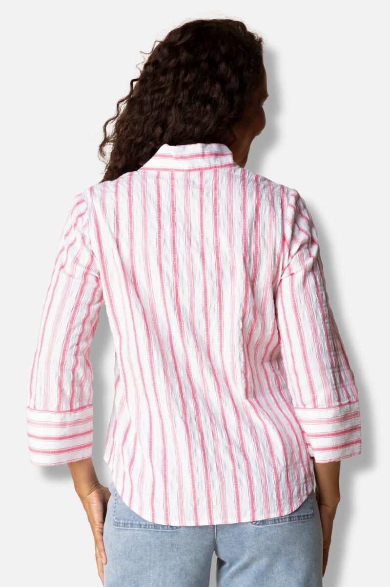Half Placket Pullover - Coral