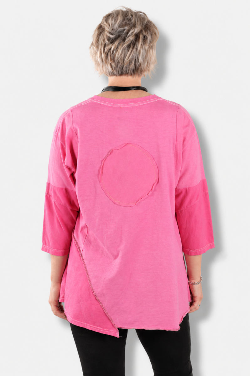Triangle Floral Tee - Pink #5