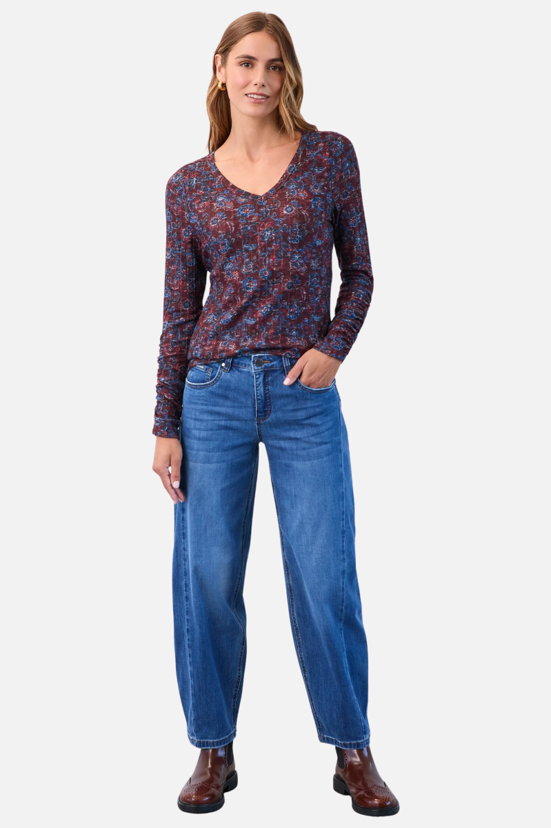 Girlfriend Barrel Jean - Medium Wash