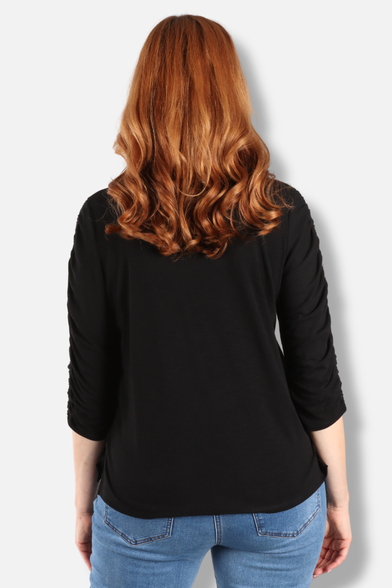 Ruched Top - Black