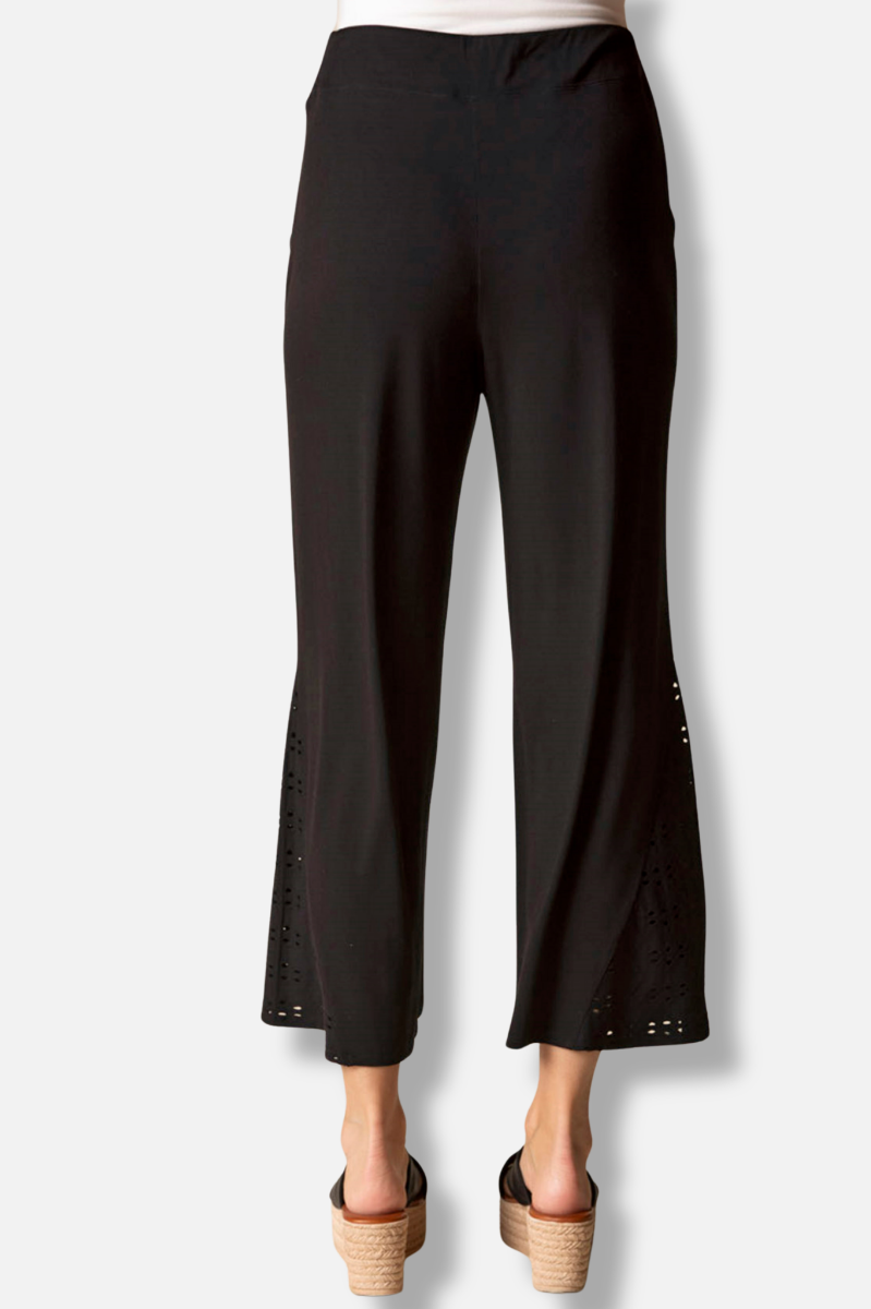 Eyelet Pant - Black
