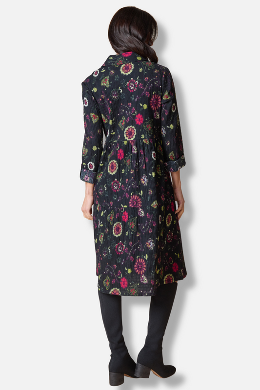 Lanai Dress - Black Boho Floral Print
