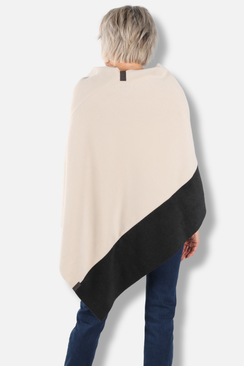 2 Tone Poncho - Kit & Chocolate