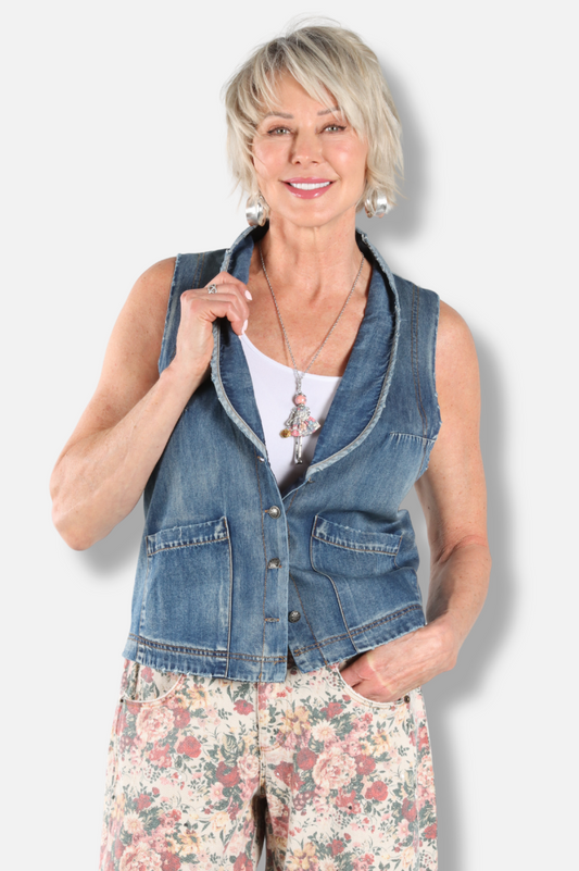Spellbound Vest - Medium Chambray