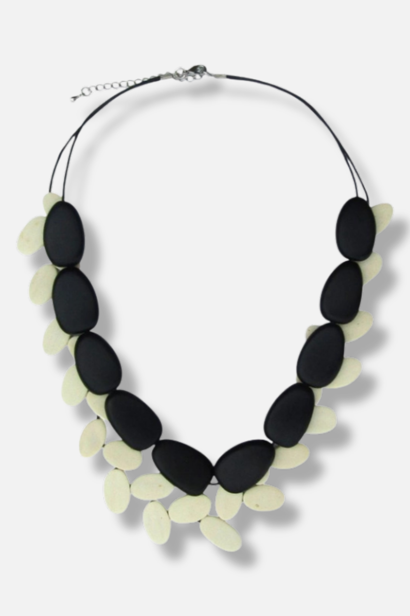 Brooke Necklace - Black & White