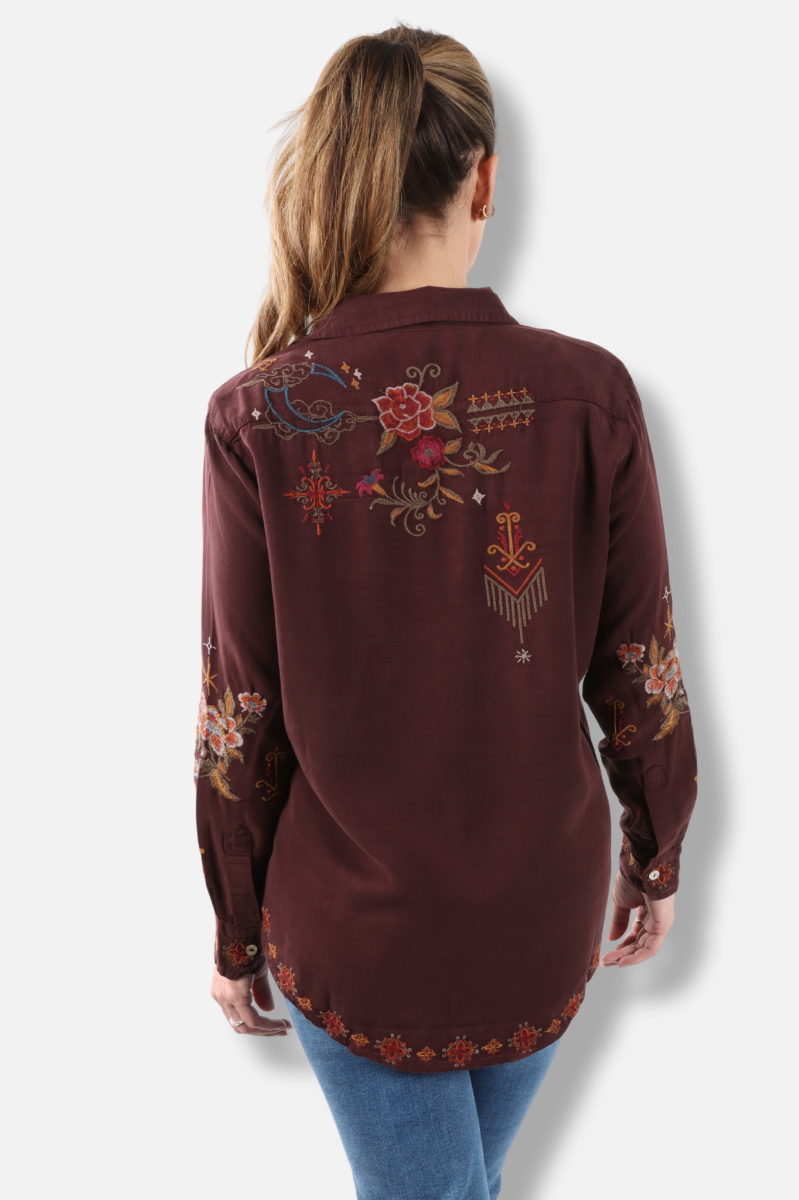 Amara Shirt - Oxblood
