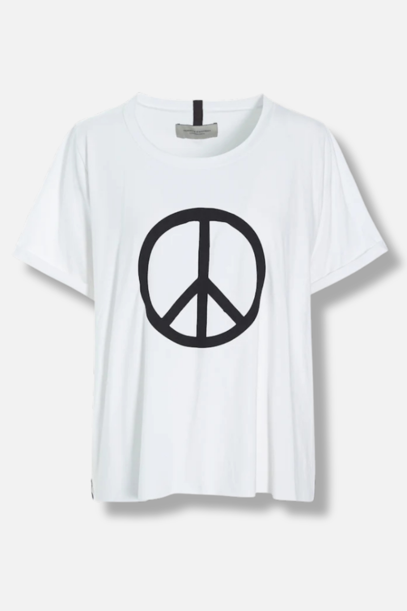 Peace Print Tee - White
