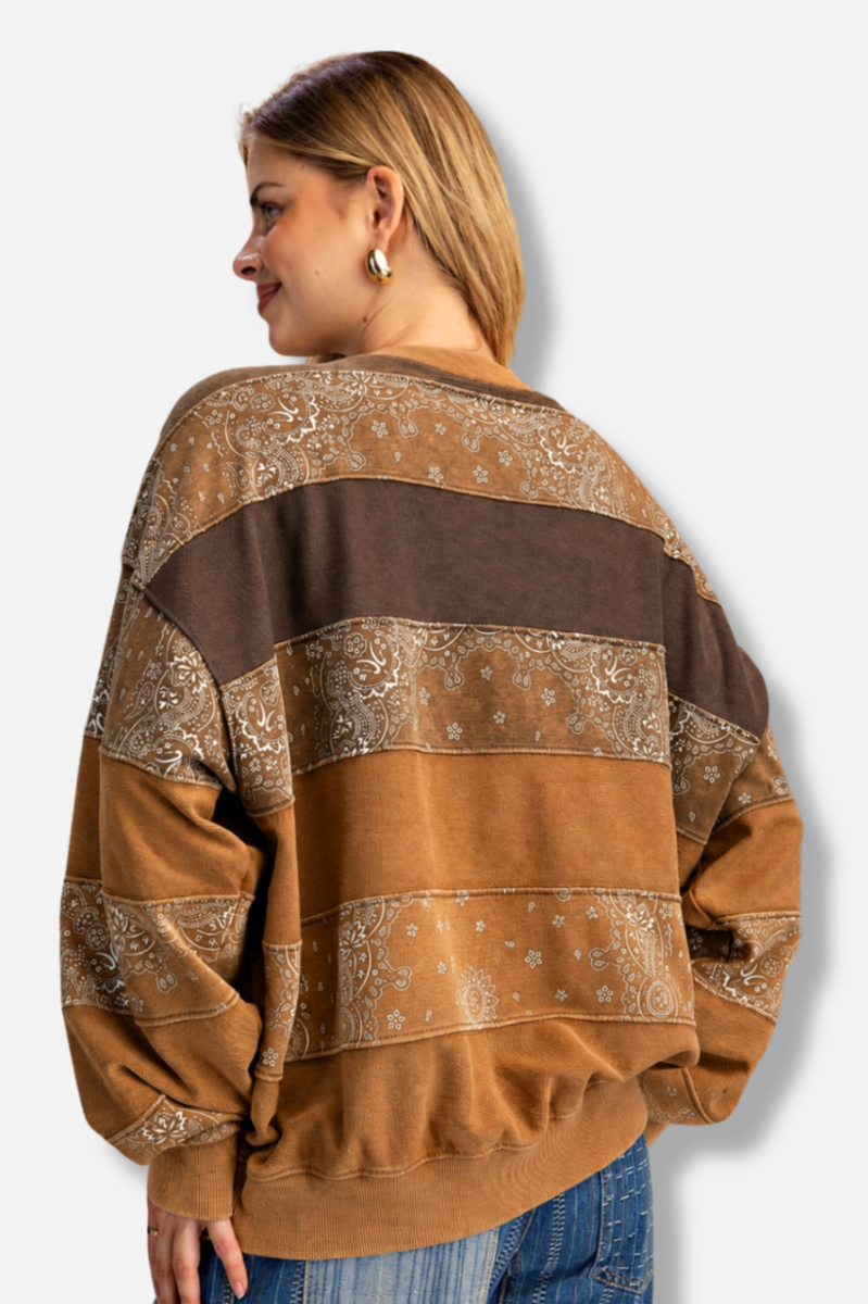 Bandana Pullover - Mocha