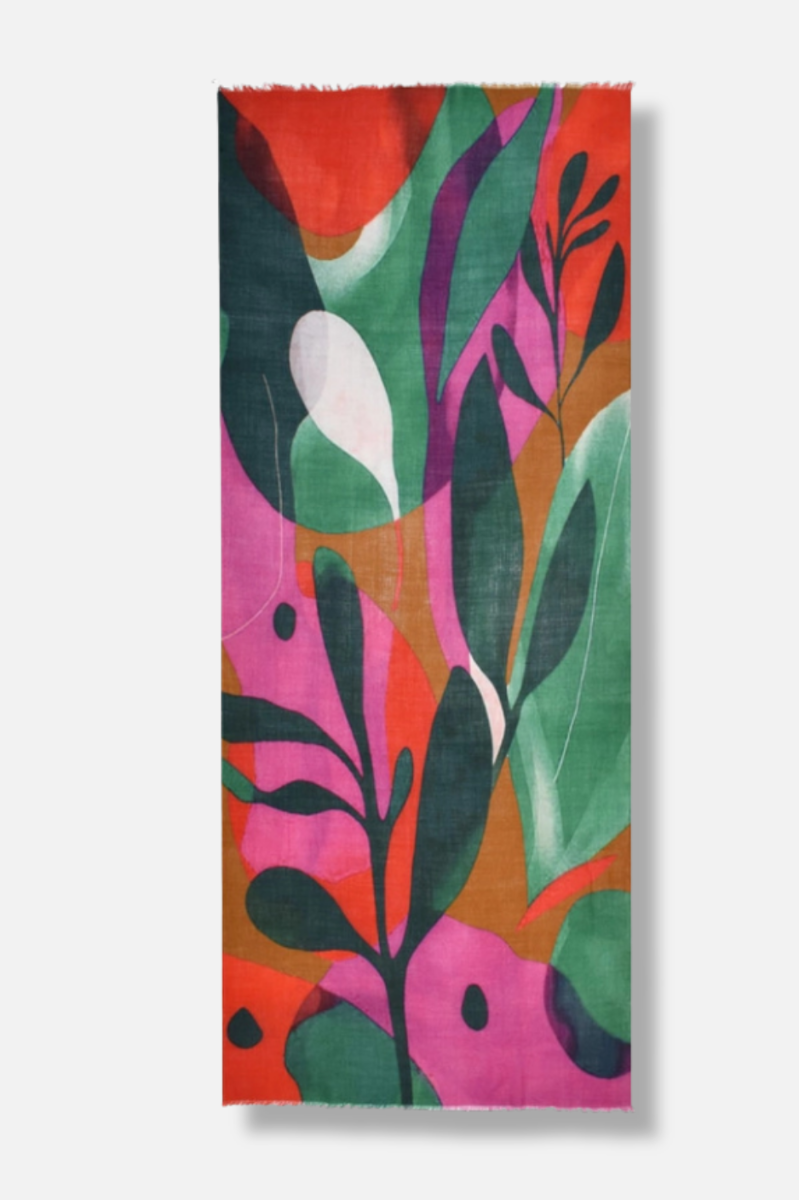 Rumer Abstract Botanical Scarf - Multi Color