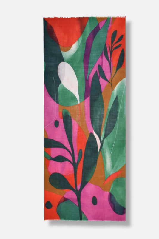 Rumer Abstract Botanical Scarf - Multi Color