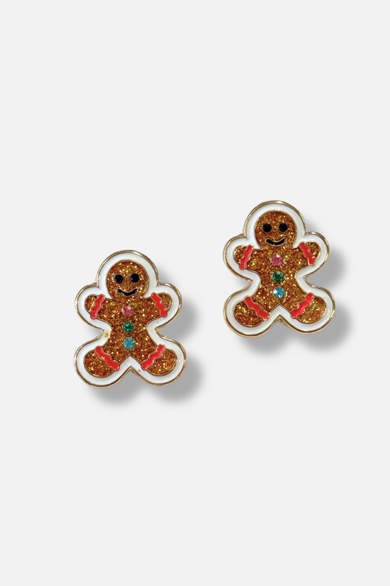 Gingerbread Sparkle Studs