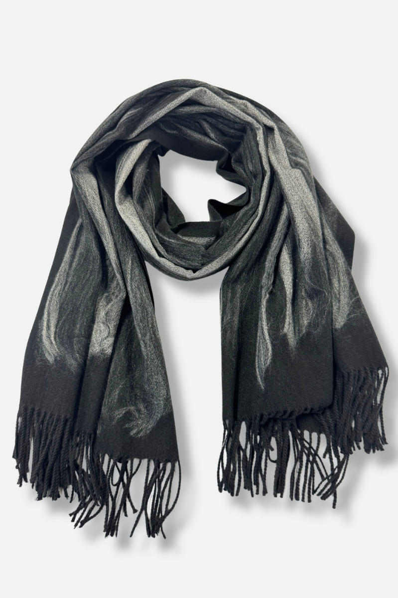 Needlepunch Stripes Wrap - Black
