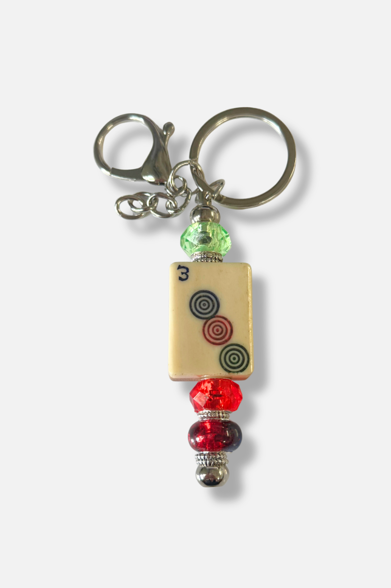 Vintage Mah-Jongg Tile Key Chain #3