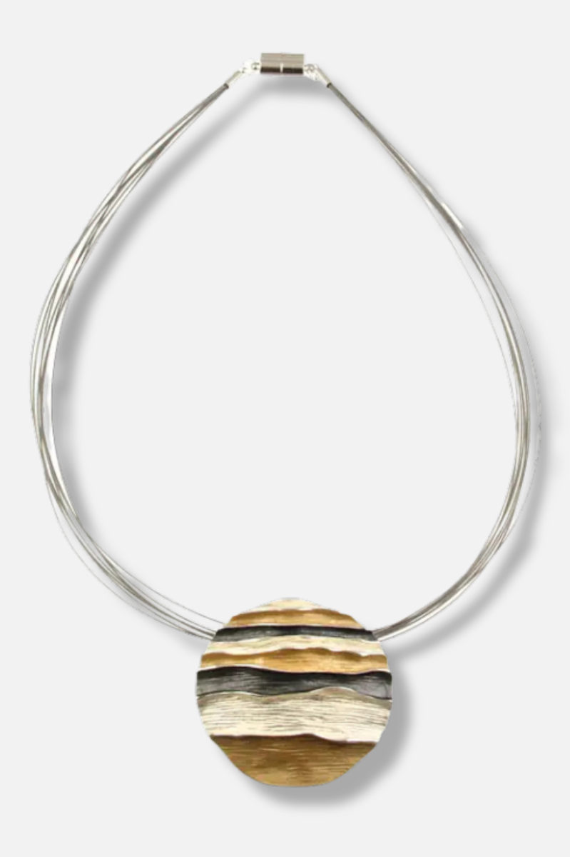 Ocean Waves Necklace - Silver