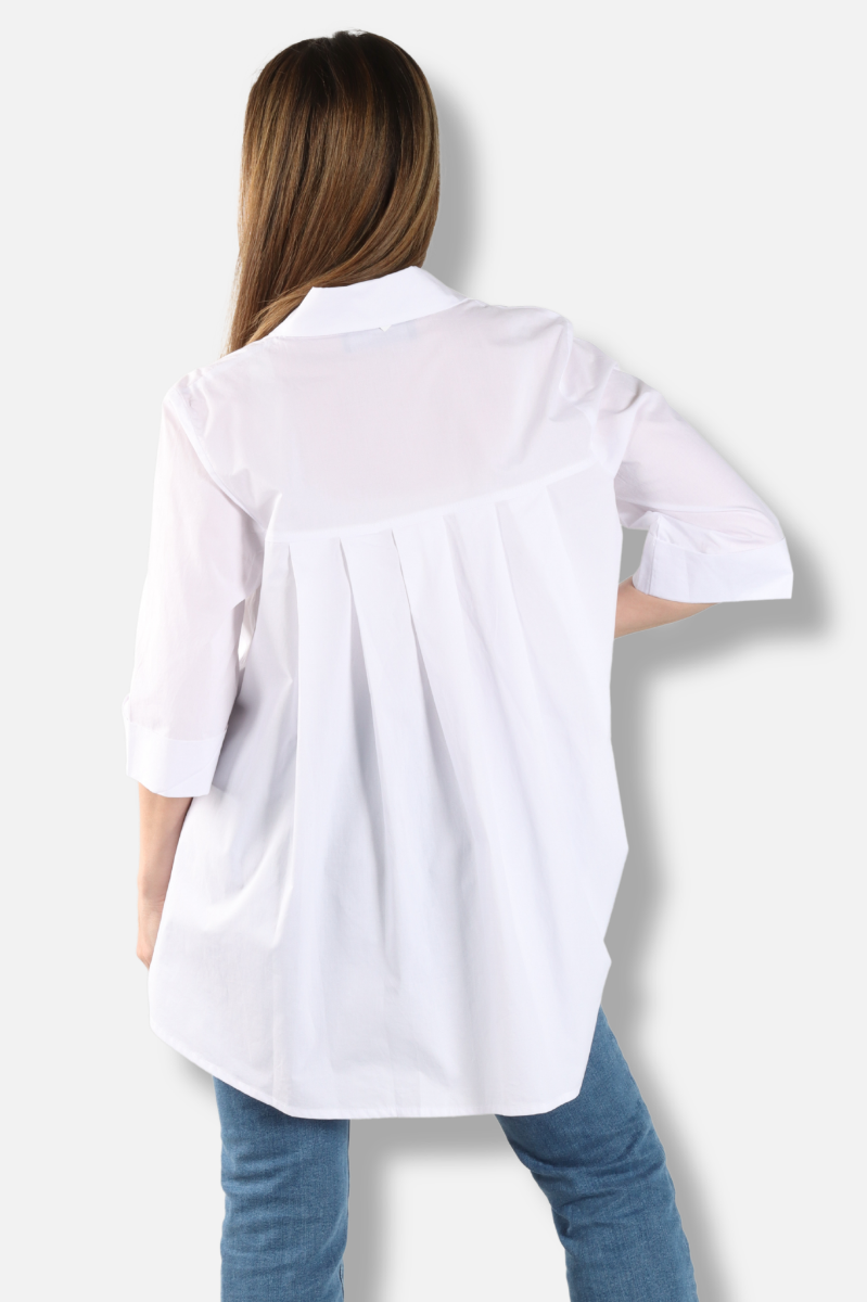 Pleated Shirt - White