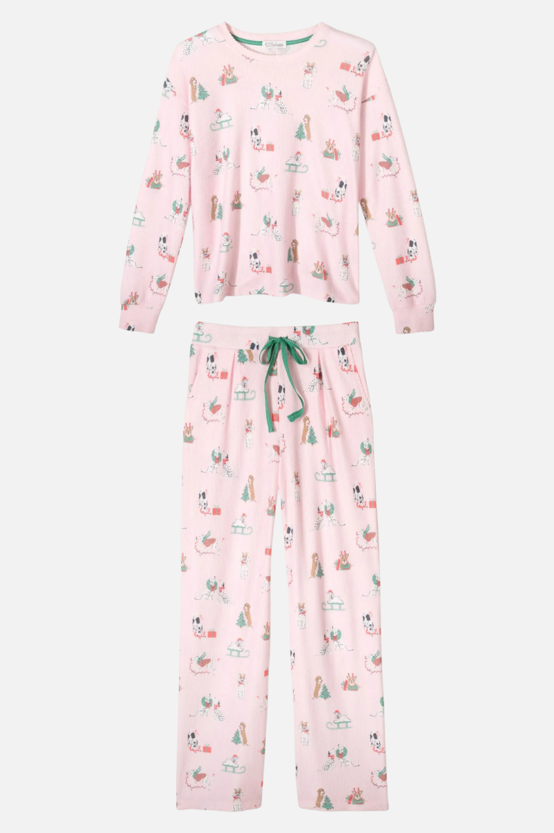 Waffle PJ Set - Peace & Pawlidays
