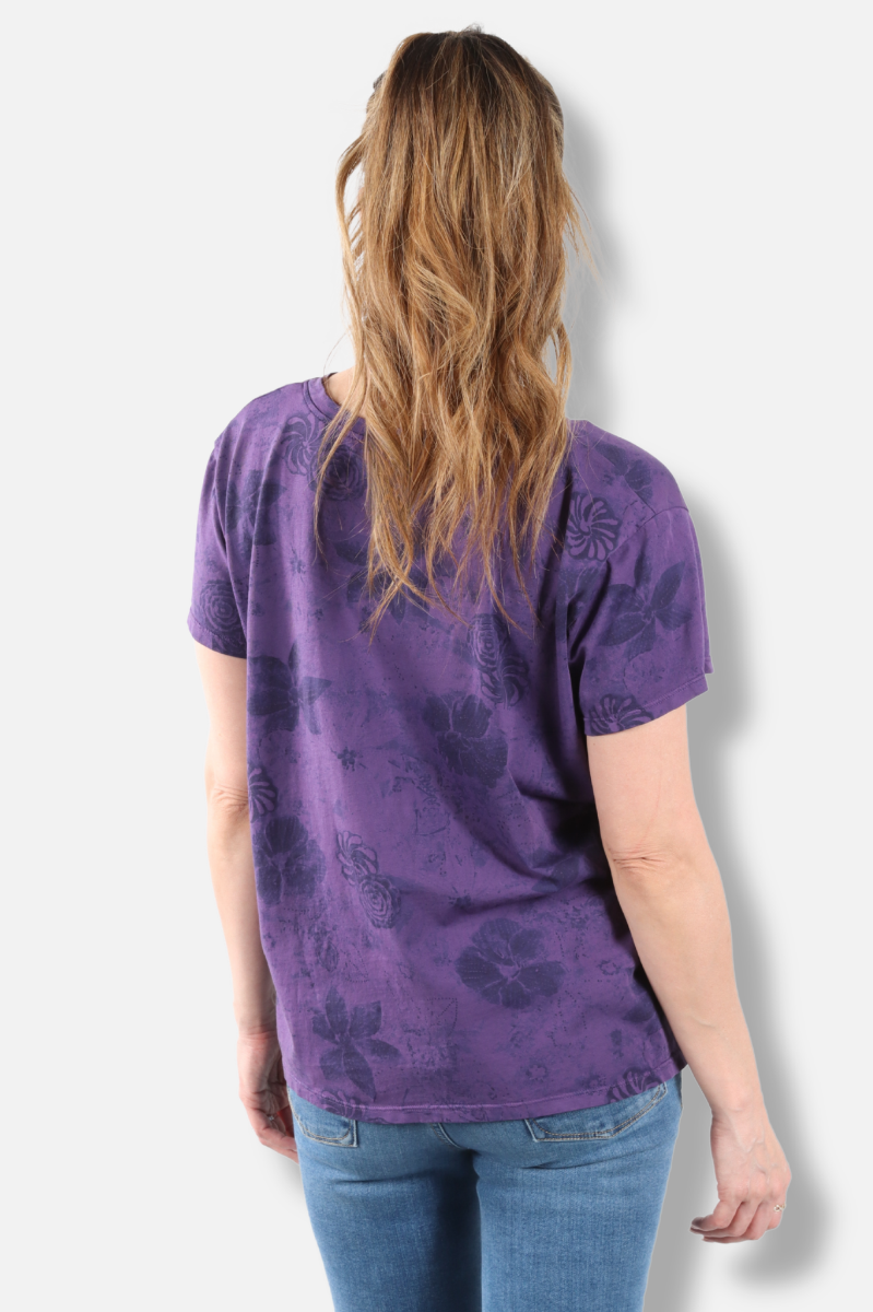 Short Sleeve Crew Plus - Jam New Indigo Print