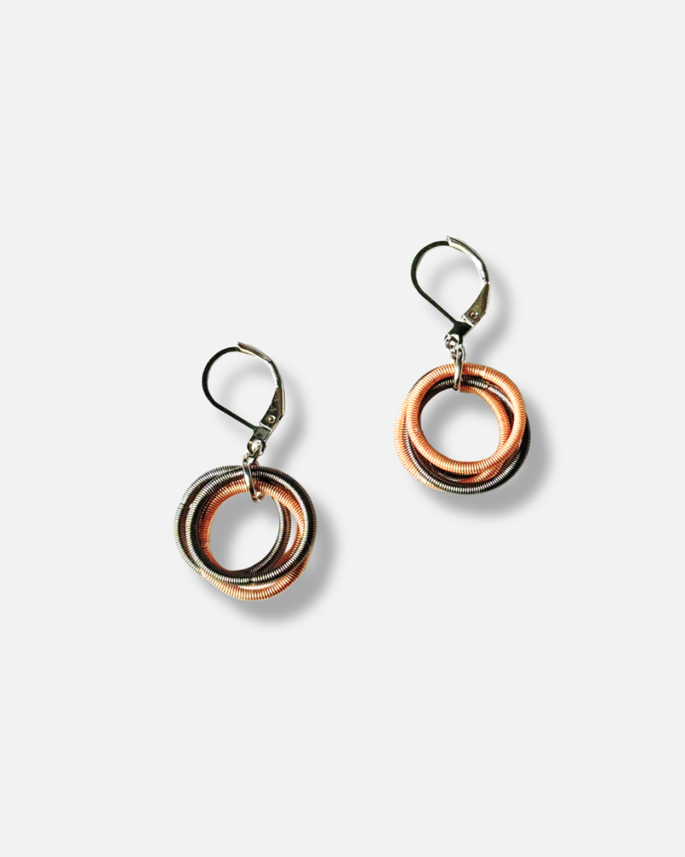 Multi Loop Earring - Champagne & Slate