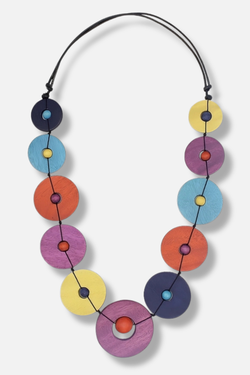 Wood Unity Necklace - Multi Color