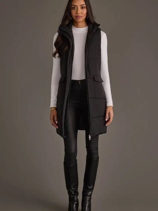 Long Vest - Black