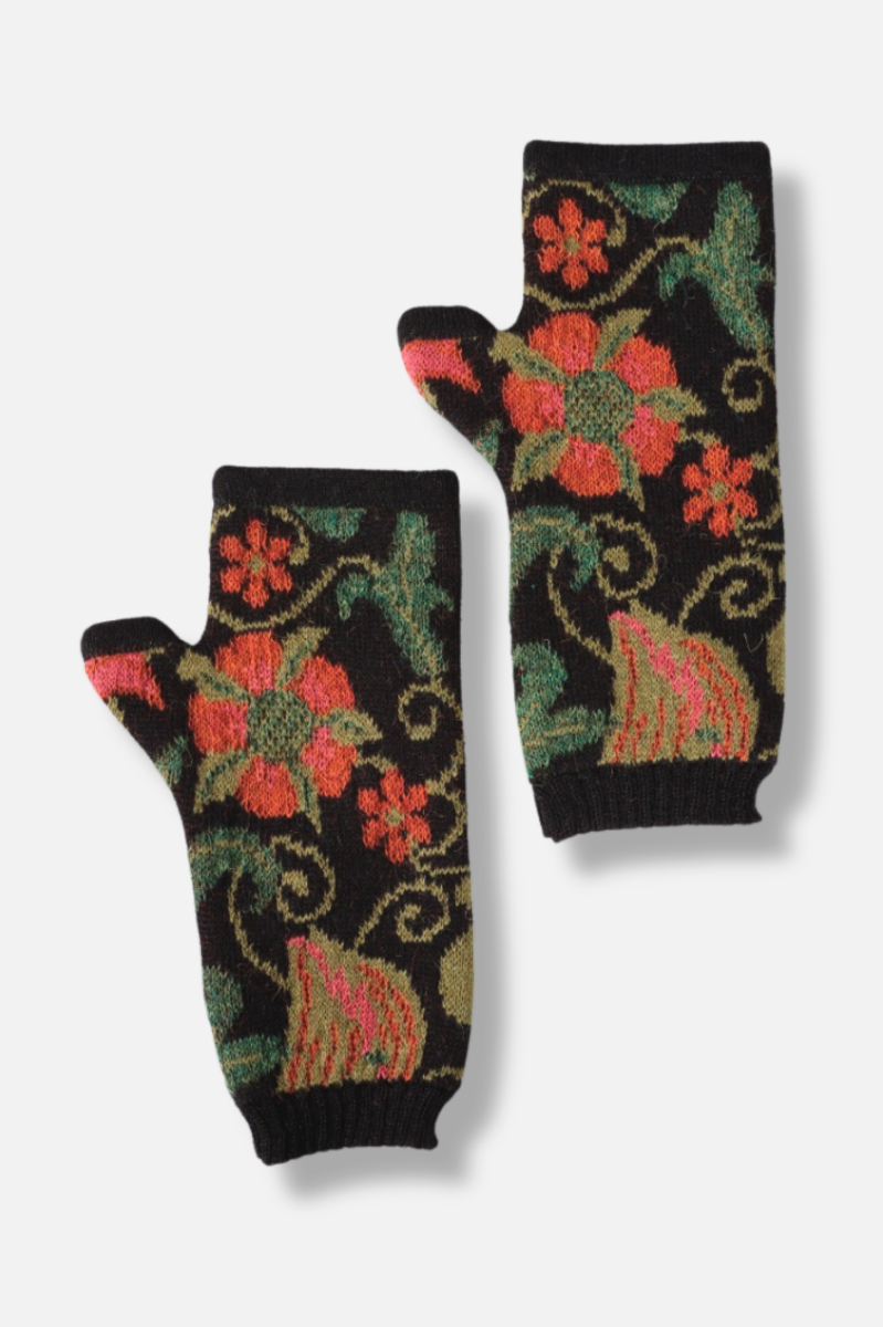 Alpaca Floral Hand Warmers - Gianna