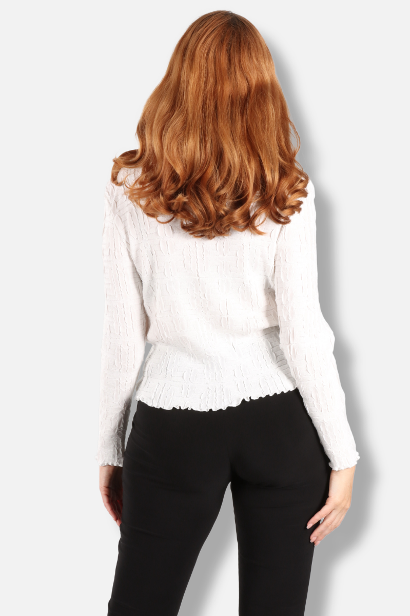 Greek Keys Top - White