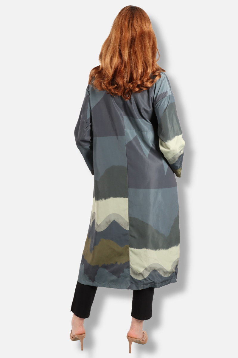 Painted Shirt Jacket - Blue Multi