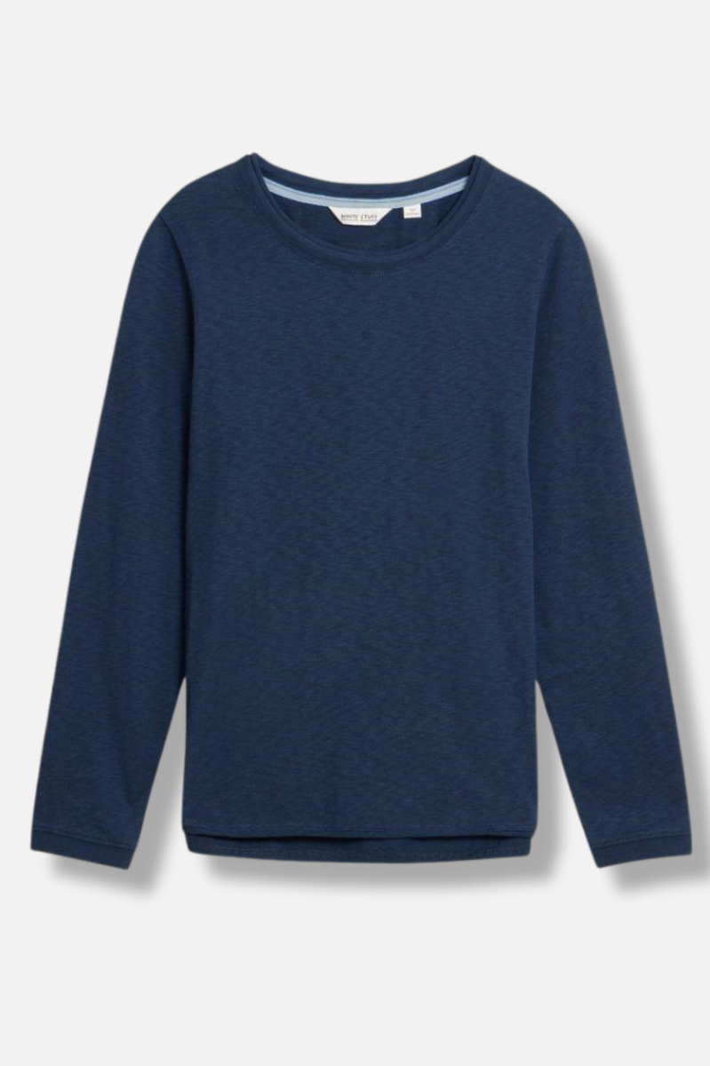 Clara Long Sleeve Tee - Dark Navy