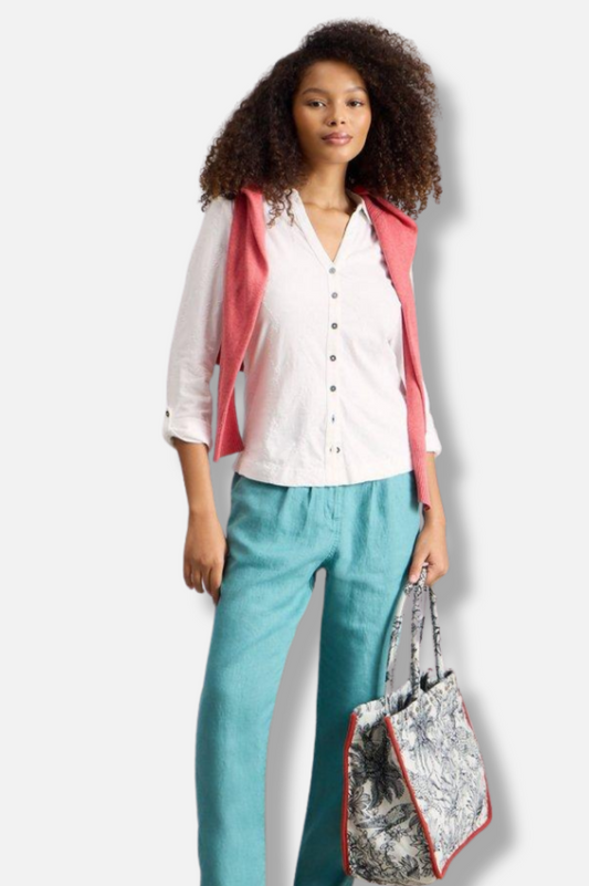 Annie Broderie Shirt - Brilliant White