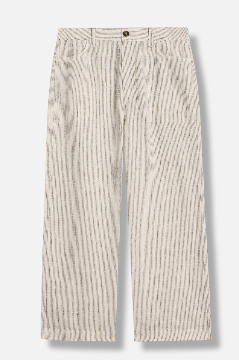Tia Wide Leg Crop Pant - Ivory