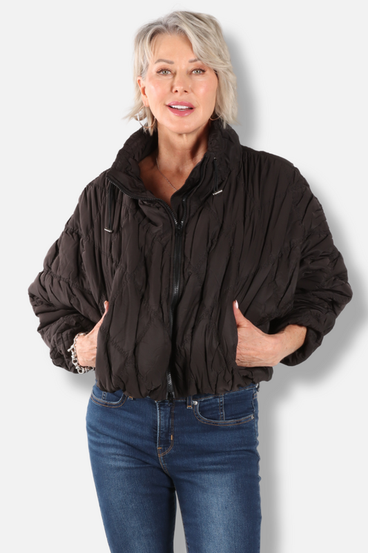 Cloudia Puff Zip Jacket - Black