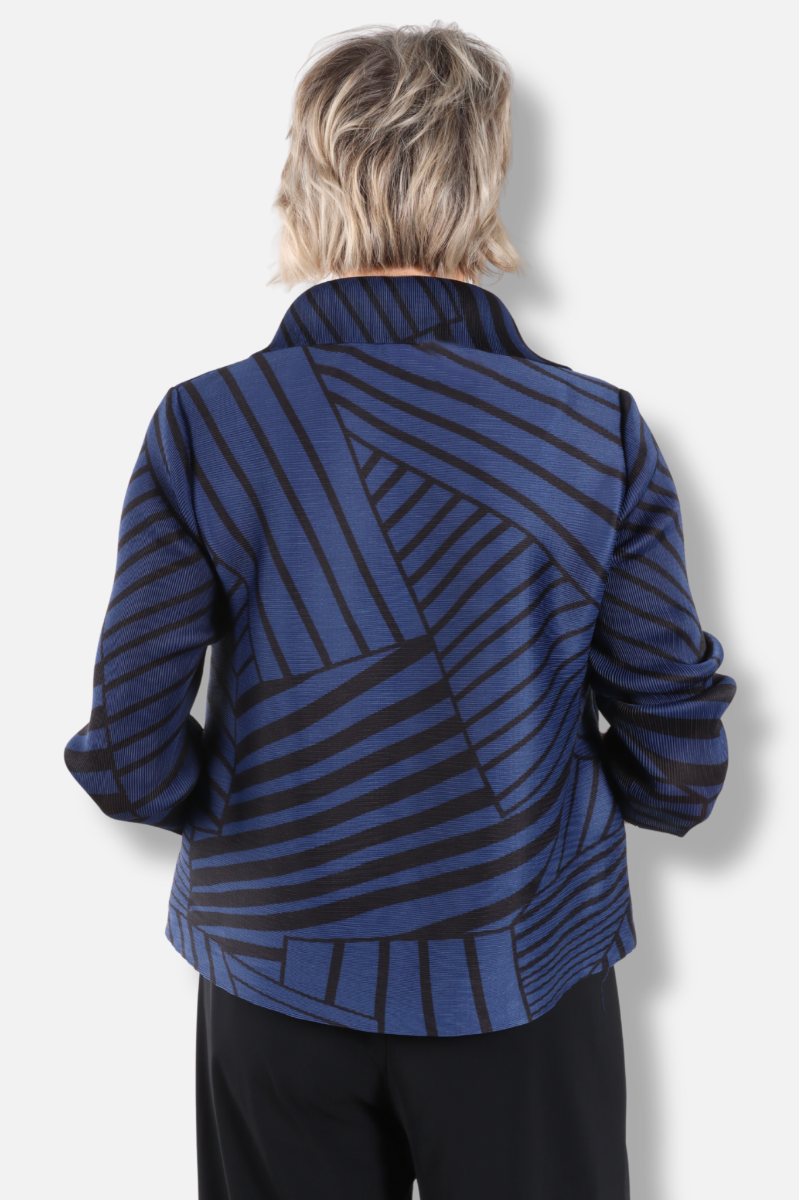 Elodie Box Shirt - Navy Stripe