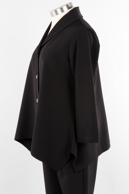 Shawl Collar Jacket Plus - Black