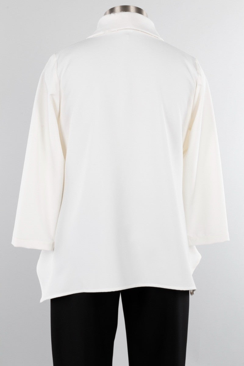 Shawl Collar Jacket Plus - Ivory