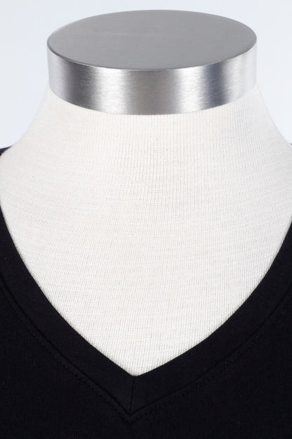 Short Sleeve V Tee Plus - Black