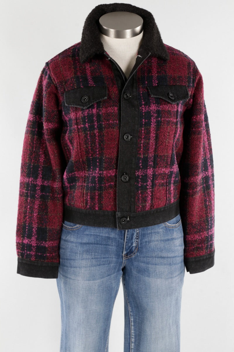 Plaid Jacket - Magenta