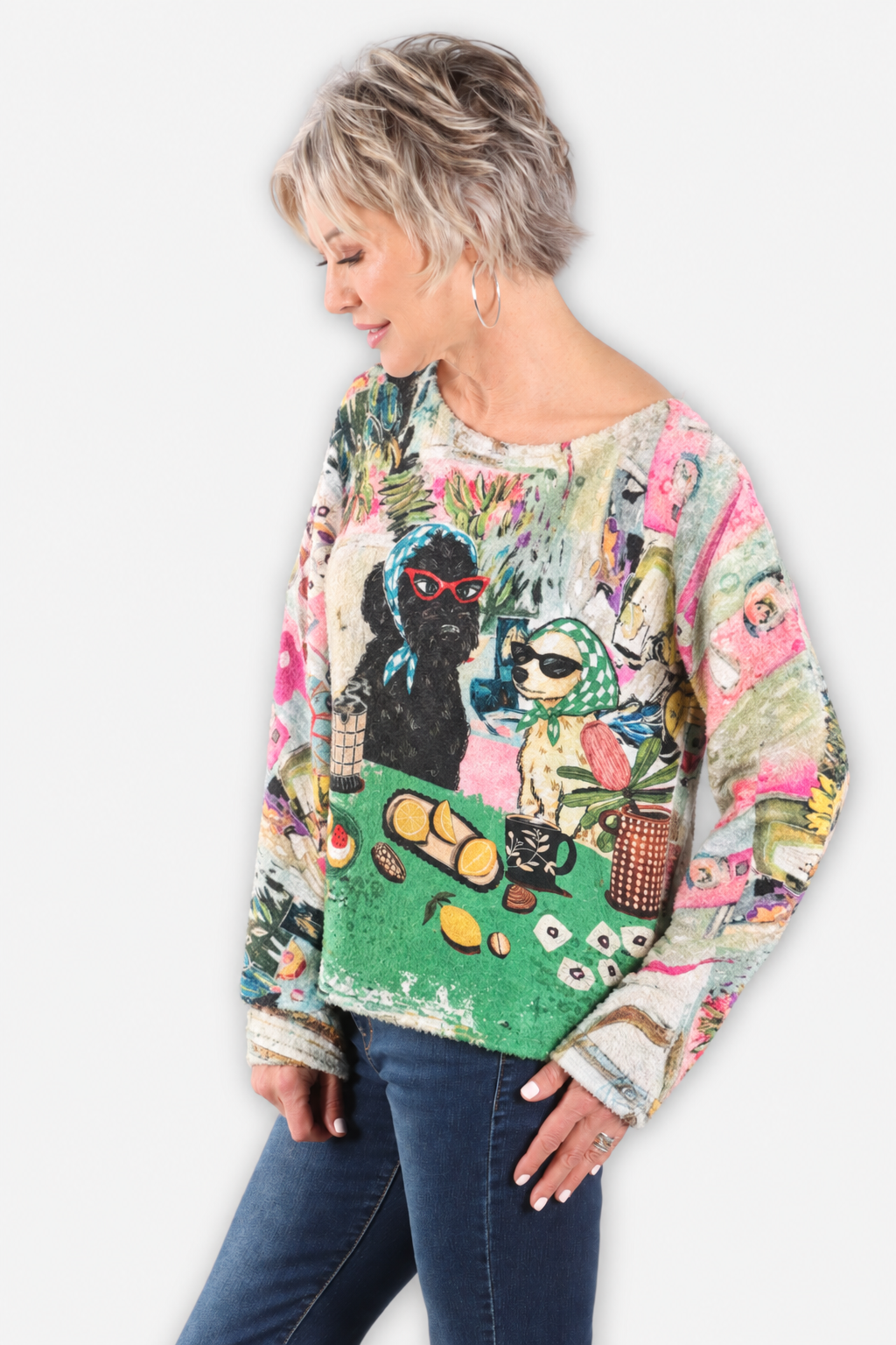 Print Soft Knit Pullover - Spill the Tea