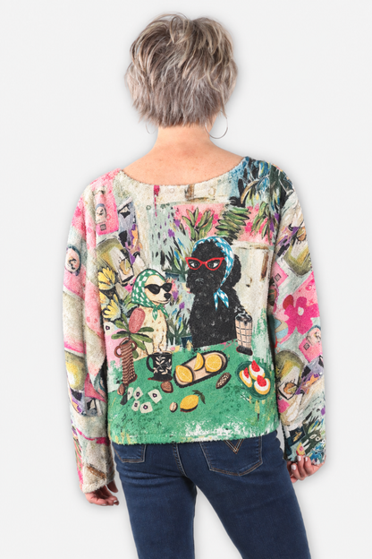 Print Soft Knit Pullover - Spill the Tea