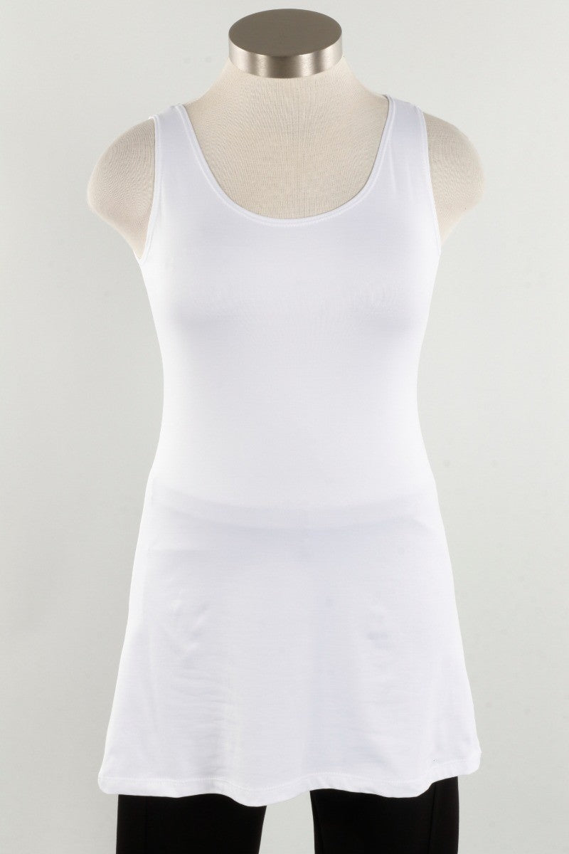 Longer High/Scoop Tank - White