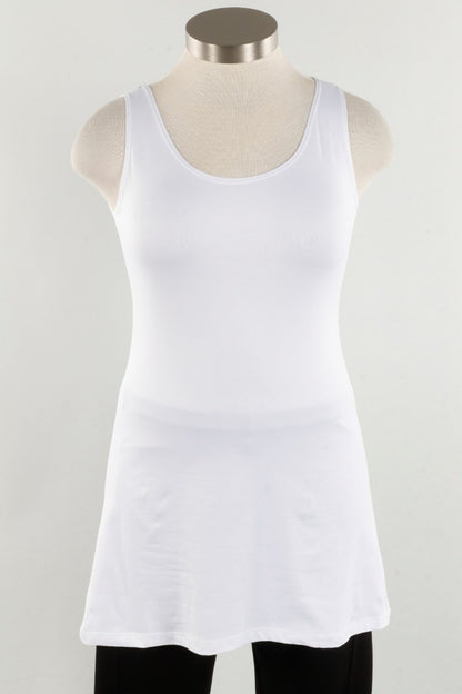 Longer High/Scoop Tank - White