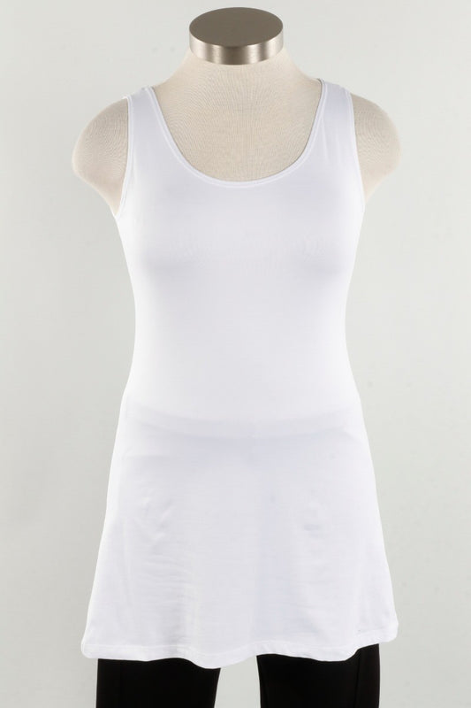 Longer High/Scoop Tank - White
