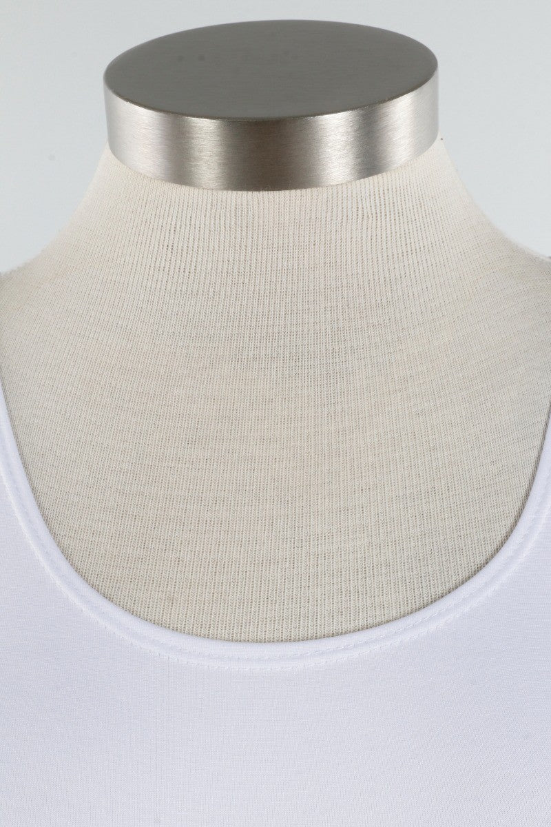 Longer High/Scoop Tank - White